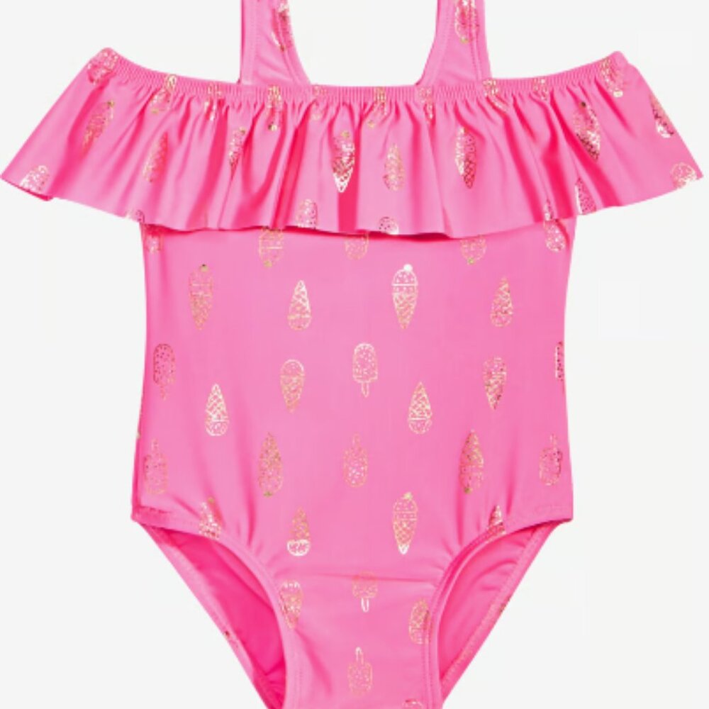 Baby Girls Ice Cream,Print Swimsuit, Chic Pink (6-9 Months) - NWT